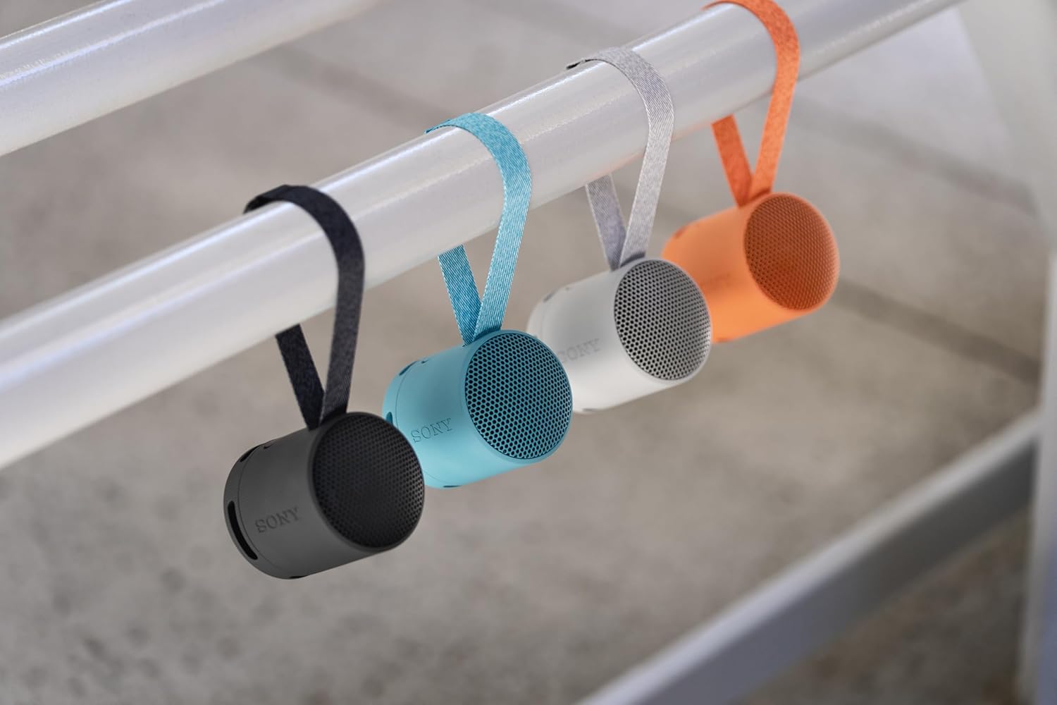 SRS-XB100 Wireless Bluetooth Portable Lightweight Super-Compact Travel Speaker, Durable IP67 Waterproof & Dustproof Shower Speaker, 16 Hour Battery, Versatile Strap, & Hands-Free Calling, Black