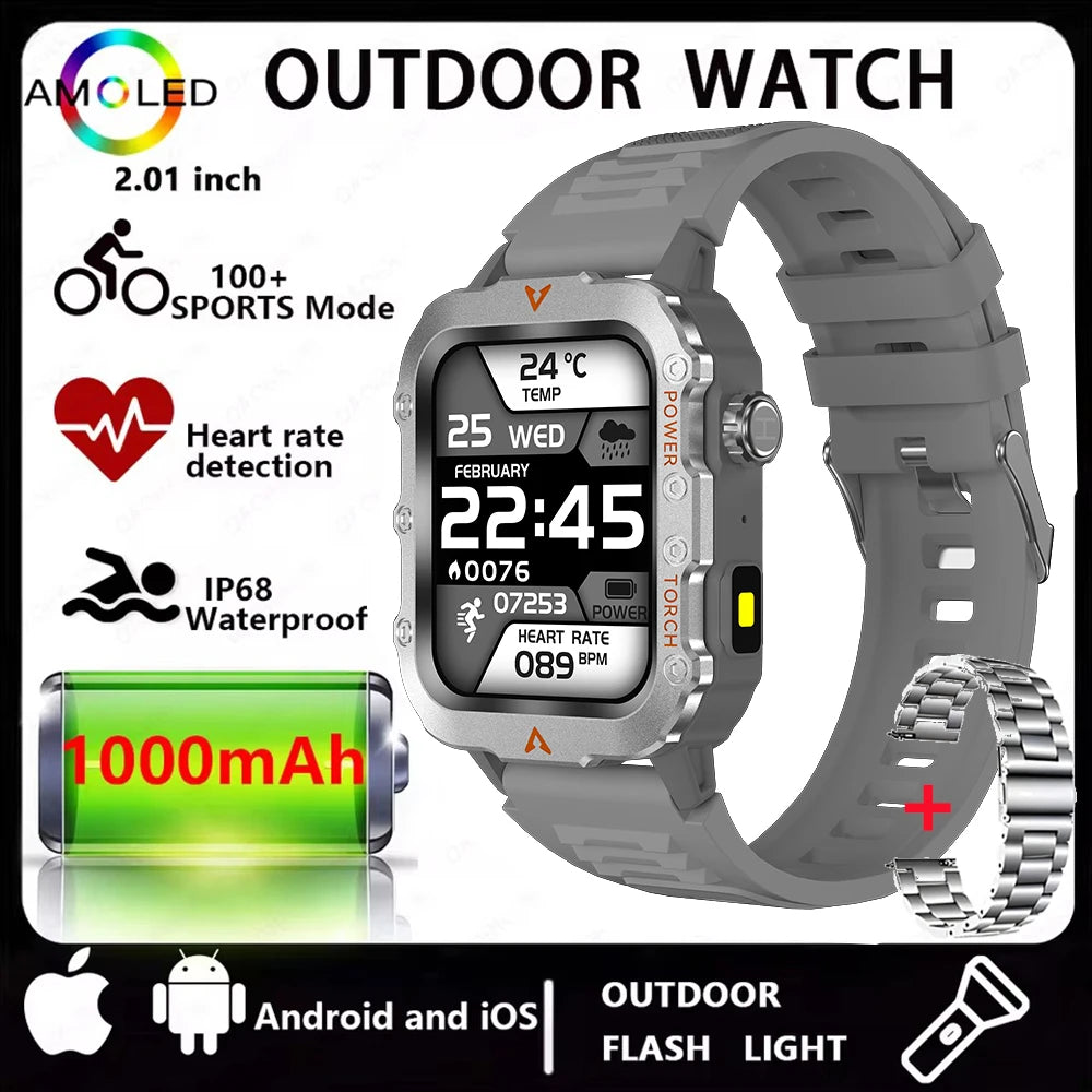 Men smart watch with fitness tracker and Bluetooth call