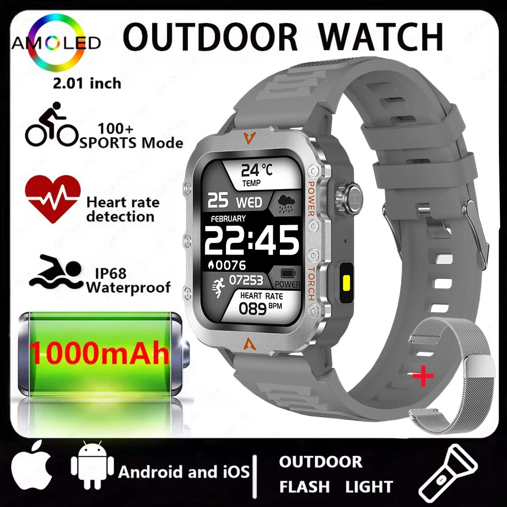 Waterproof men smart watch for sports and outdoor activities
