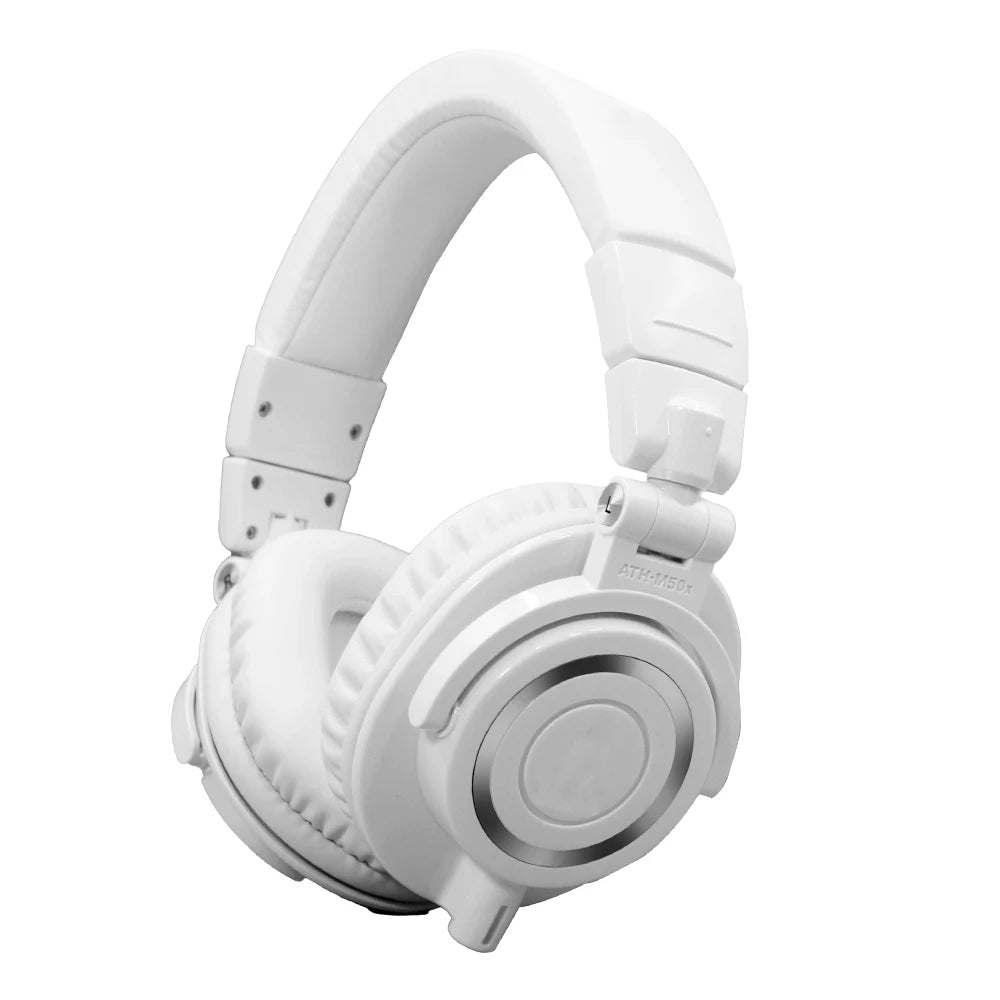 White headphones on a white background