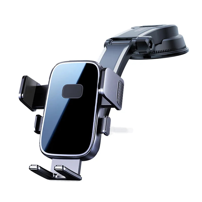 Car phone holder with suction cup on a white background