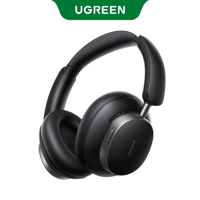 Black headphones with UGREEN branding on a white background