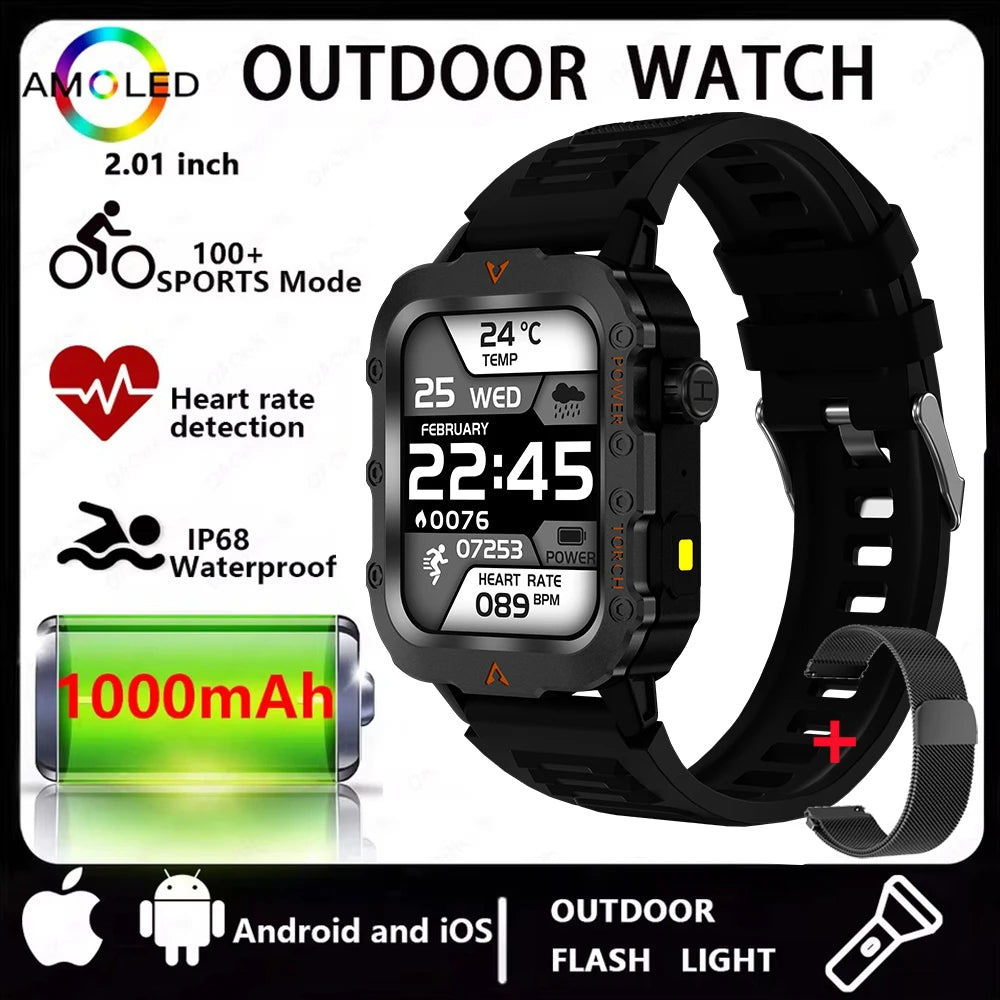 Men smart watch waterproof design with digital display